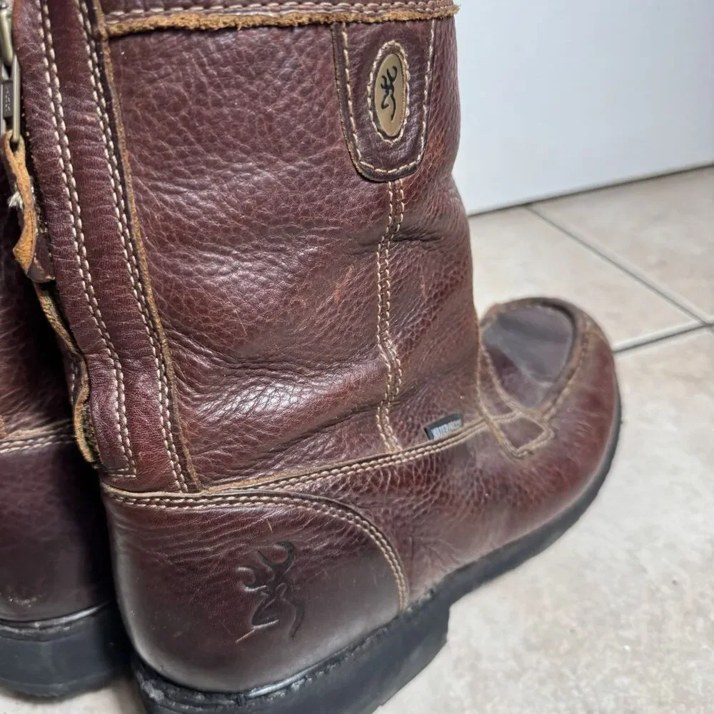 Browning Waterproof Hunting Boots Mens 12 Outdoors Work Brown Leather